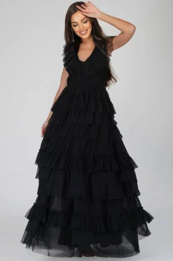 Alexandra Black Tulle Maxi Dress