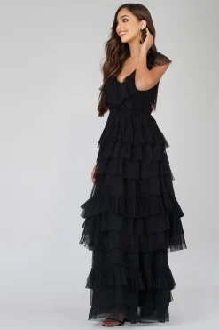 Alexandra Black Tulle Maxi Dress