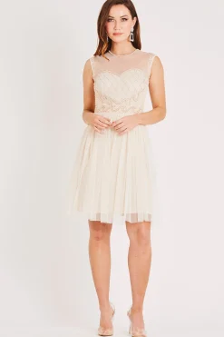 Cecilia Pearl Embellished Skater Dress