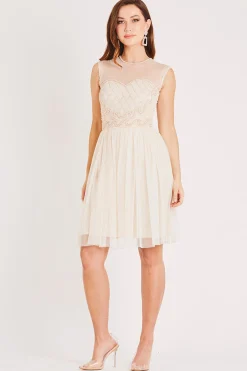 Cecilia Pearl Embellished Skater Dress