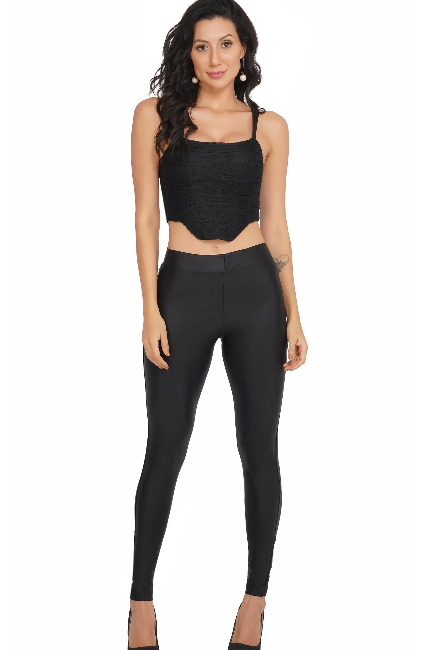 Devon Black Lace Corset Top