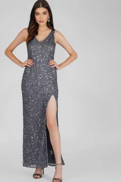 Greyson Grey Sequin Maxi Dress