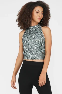 Gui Beaded Top In Teal