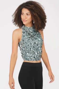 Gui Beaded Top In Teal