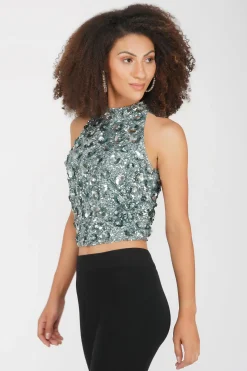 Gui Beaded Top In Teal