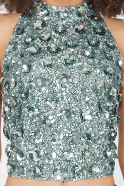 Gui Beaded Top In Teal