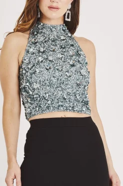 Gui Beaded Top In Teal