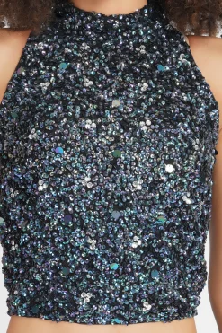 Gui Picasso Black Sequin Top