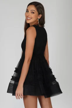 Ivy Black Tulle Mini Dress
