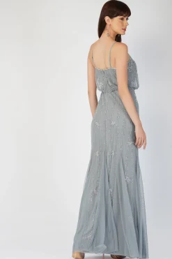 Keeva Blue Grey Bridesmaid Dress