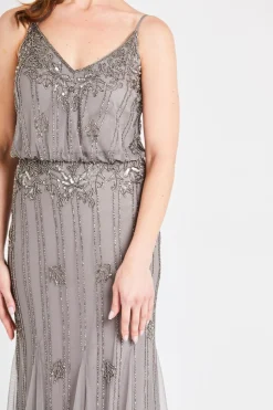 Keeva Grey Bridesmaid Maxi Dress