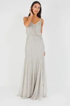 Keeva Light Grey Bridesmaid Dress