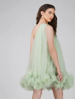 Kyra Sage Pom Pom Mini Dress