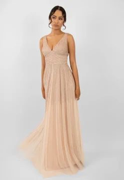 Lorelai Blush Pink Embellished Maxi Dress