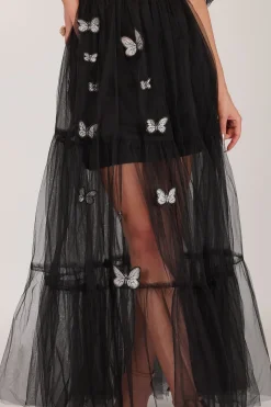 Lottie Butterfly Dress In Black