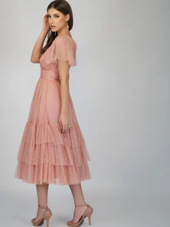 Madison Pink Tulle Bridesmaid Dress