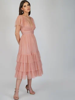 Madison Pink Tulle Bridesmaid Dress