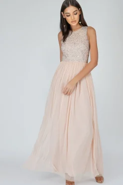 Nicasso Blush Pink Bridesmaid Maxi Dress