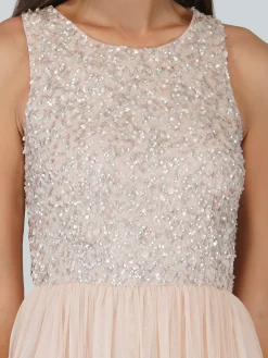 Nicasso Blush Pink Bridesmaid Maxi Dress