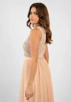 Picasso Nude Embellished Sequin Top