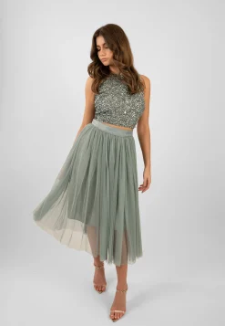 Picasso Teal Sequin Top
