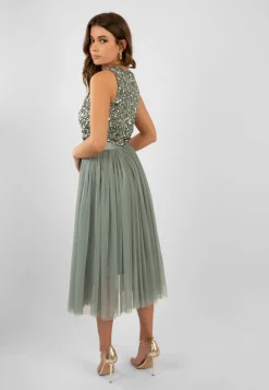Picasso Teal Sequin Top