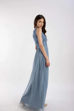 Picasso V Embellished Blue Bridesmaid Dress