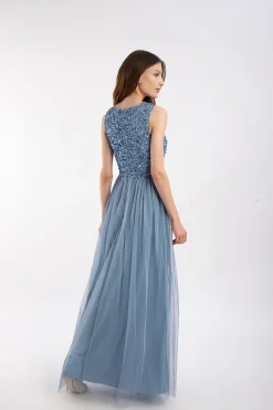 Picasso V Embellished Blue Bridesmaid Dress