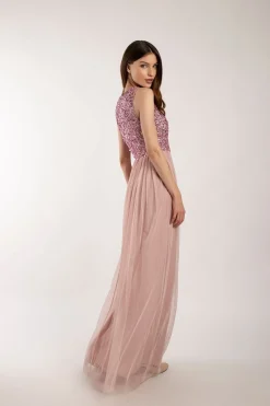 Picasso V Embellished Pink Bridesmaid Dress