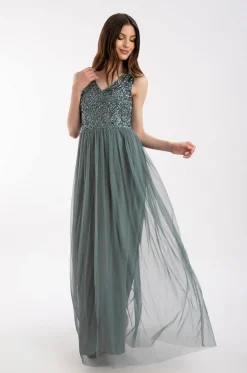 Picasso V Embellished Teal Bridesmaid Dress