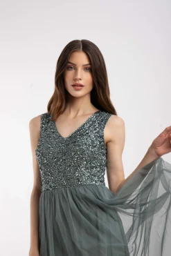 Picasso V Embellished Teal Bridesmaid Dress