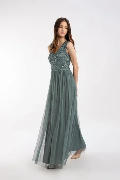 Picasso V Embellished Teal Bridesmaid Dress