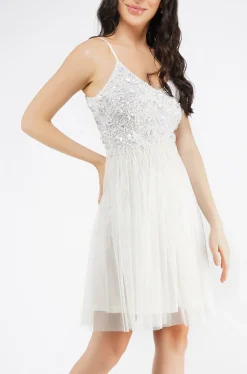 Riri White Tulle Mini Dress