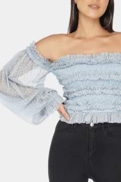 Rolf Top In Blue Polka