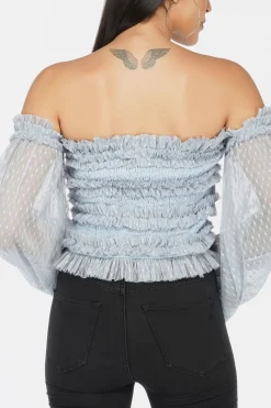 Rolf Top In Blue Polka