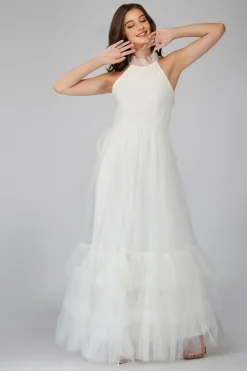 Safa Bridal Tulle Gown In Ivory
