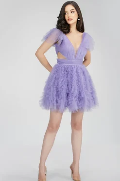 Sage Purple Tulle Mini Dress