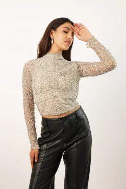 Scarlette Long Sleeve Embellished Top