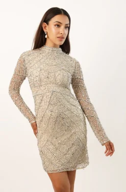 Scarlette Long Sleeve Embellished Mini Dress