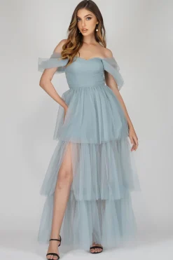 Sydney Dusty Blue Tulle Dress