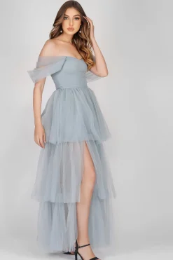 Sydney Dusty Blue Tulle Dress