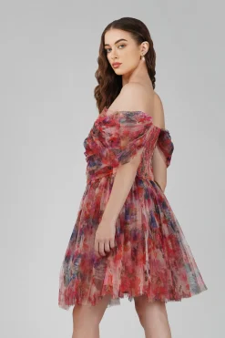 Sydney Mixed Floral Tulle Mini Dress