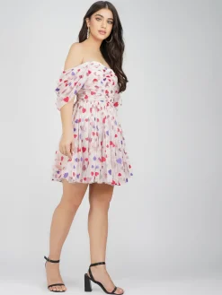 Sydney Rainbow Heart Mini Dress