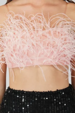Xara Pink Feather Top