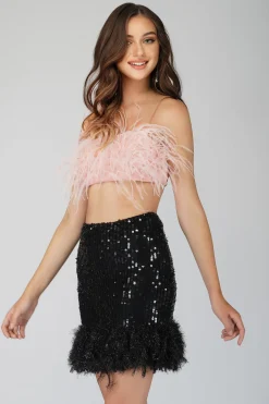 Xara Pink Feather Top